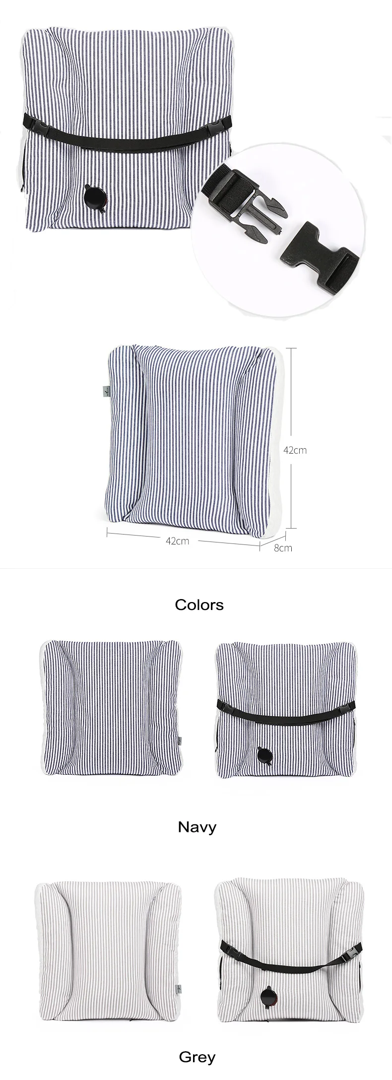 Travelsky Bus Driver Seat Cushion Lumbar Inflatable Pillows Back Support air Cushion for Office Chair