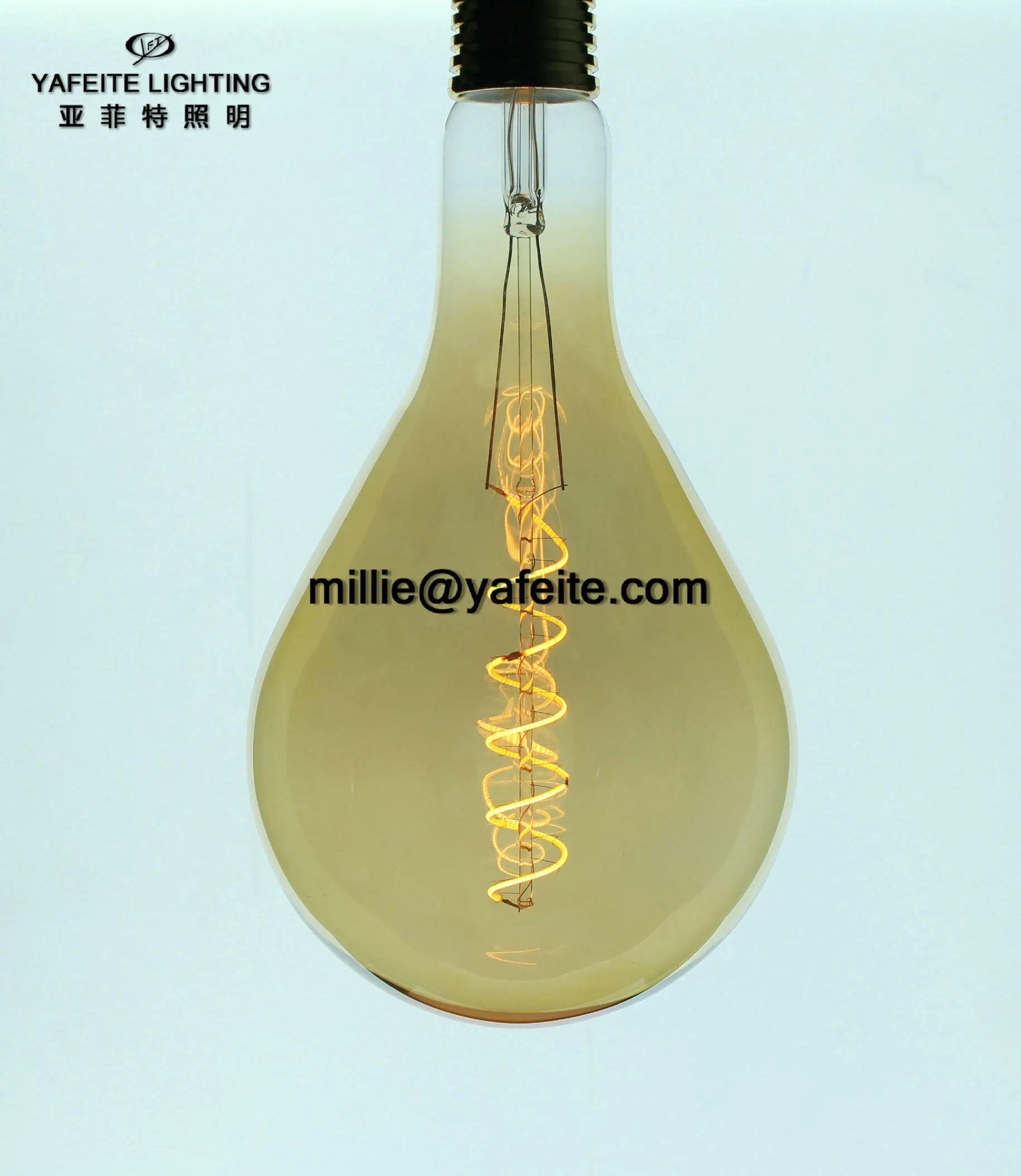 Big Vintage Edison Led Bulb Spiral Curved Decorative Led Bulb A160 Ps52 6w Dimmable 220 240v E27 Led Filament Pear Light Bulb Buy A160 Spiral Led Light Bulb Decorative Filament Pear Light Bulbs Dimmable Led