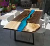 Dining Room Furniture Wood Epoxy Resin Resin River Dining Table With Legs