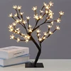 Zogift 45cm table decoration simulate led battery artificial 3d tree lights home decor lamps