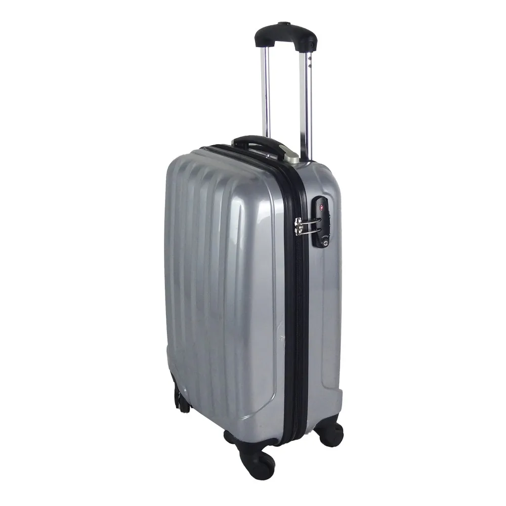 银色拉链行李 abs pc 薄膜手提箱旅行行李