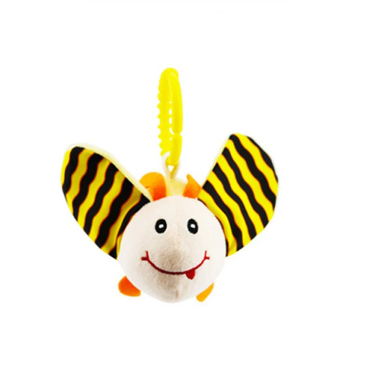 Pull String Vibration Bee Ladybird Mouse Stroller Kids Hanging Toy