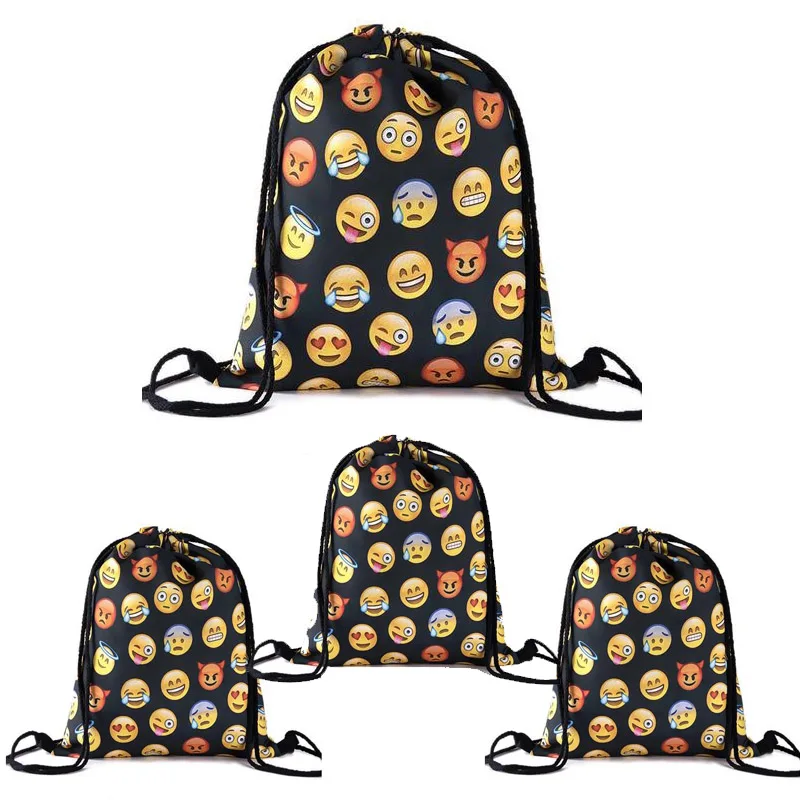 emoji drawstring backpack