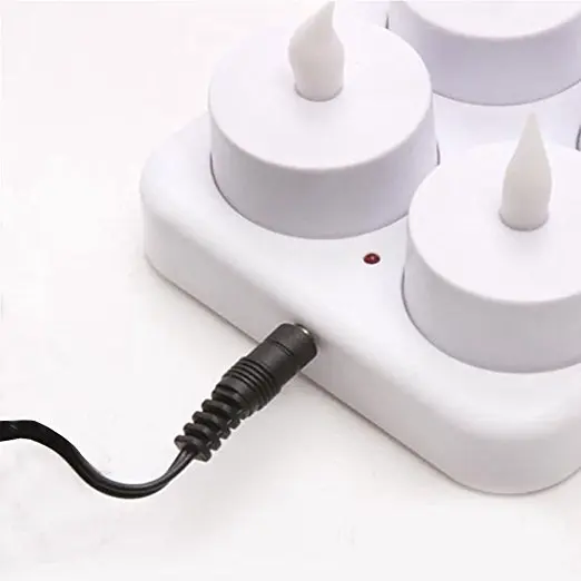 Rechargeable Multi 7 Color Changing LED Tea Light Candle with Frosted Holder and Remote Control (Set of 12, With Remote Control)