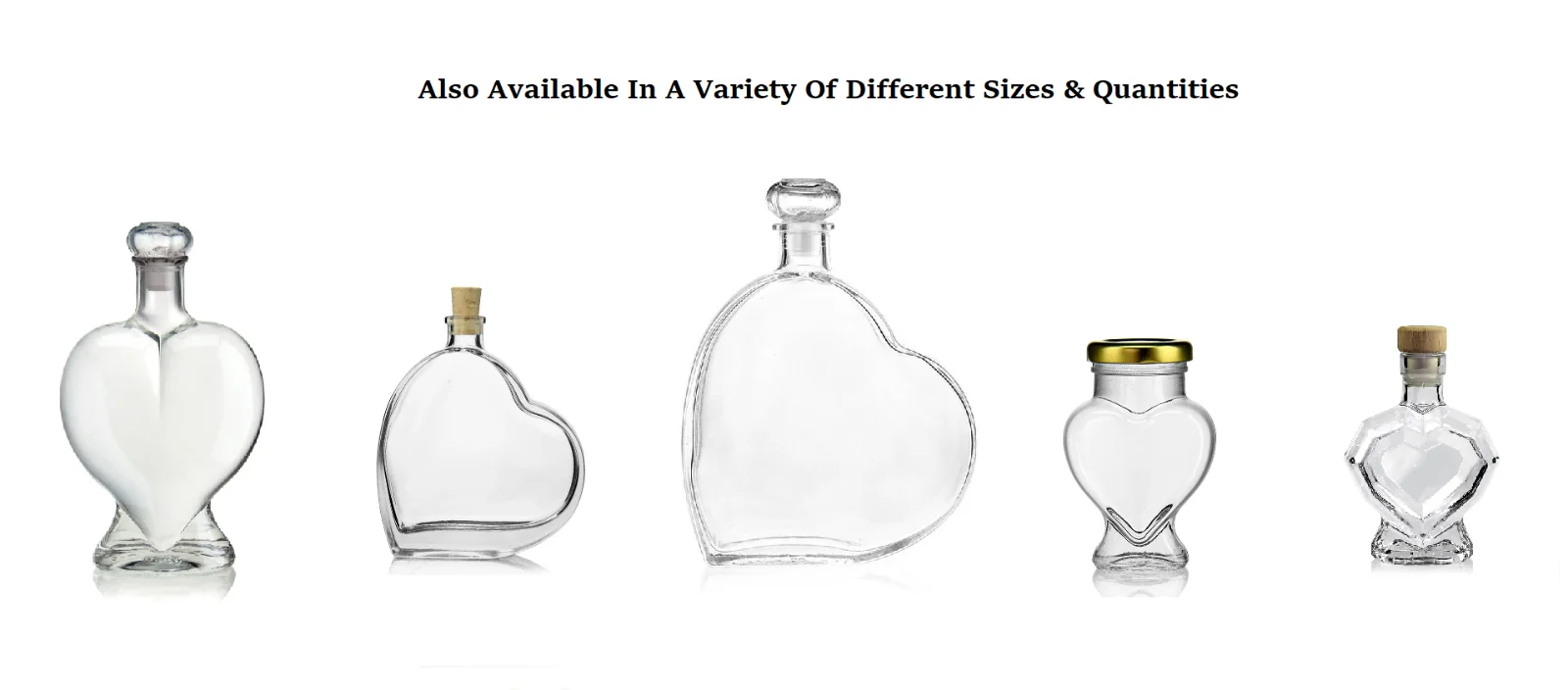 Luxury 6 Inch Heart Shaped Glass Bottle With Cork 200ml Love Bottle