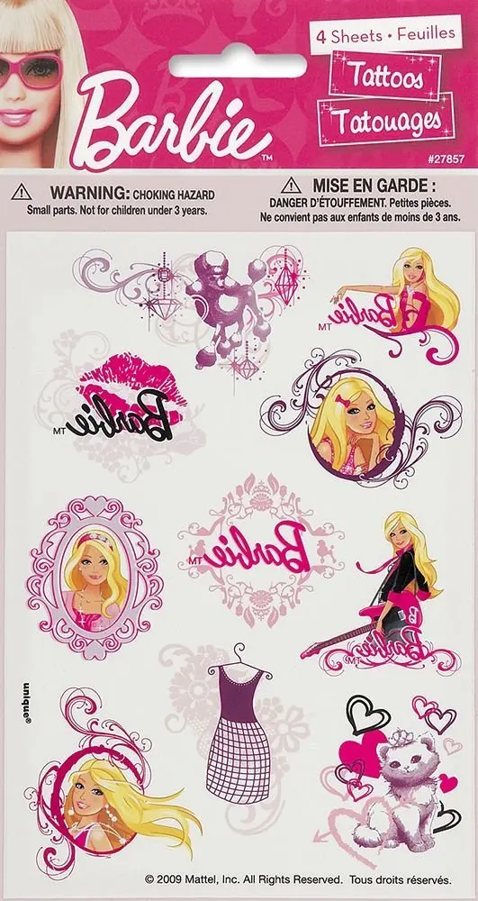 barbie temporary tattoos