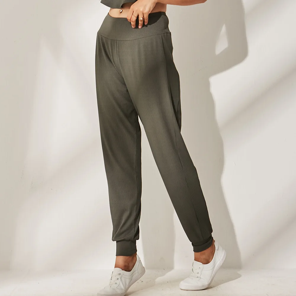 Loose Polyester Casual Sports Trousers Pants Breathable Yoga Joggers