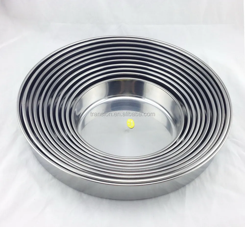 Stainless Steel Round Deep Food Tray Baking Tray Buy Stainless Steel