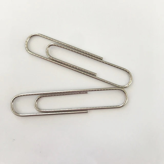 Nickel Coating Embossing Paper Clip 25mm 28mm 33mm 50mm For Paper ...