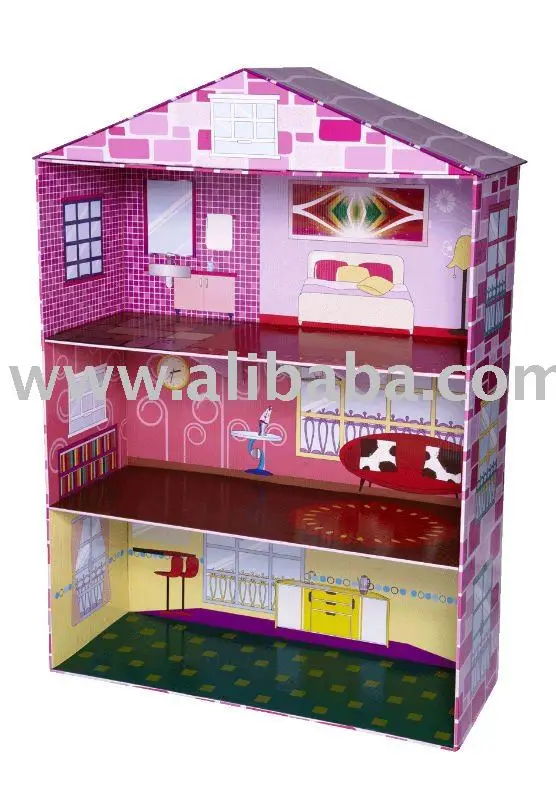 Cardboard 3 Story Dollhouse Buy Cardboard Dollhouse Furniture