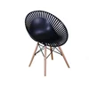 Cheap Pretty Living Room PP White Plastic For String Chair With Beech wood leg