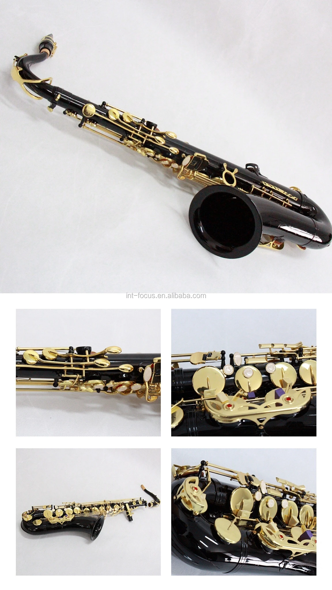 Tenor Saxophone Student Wholesale Black Painted Golden Keys Cheap Price Tenor Saxophone Buy