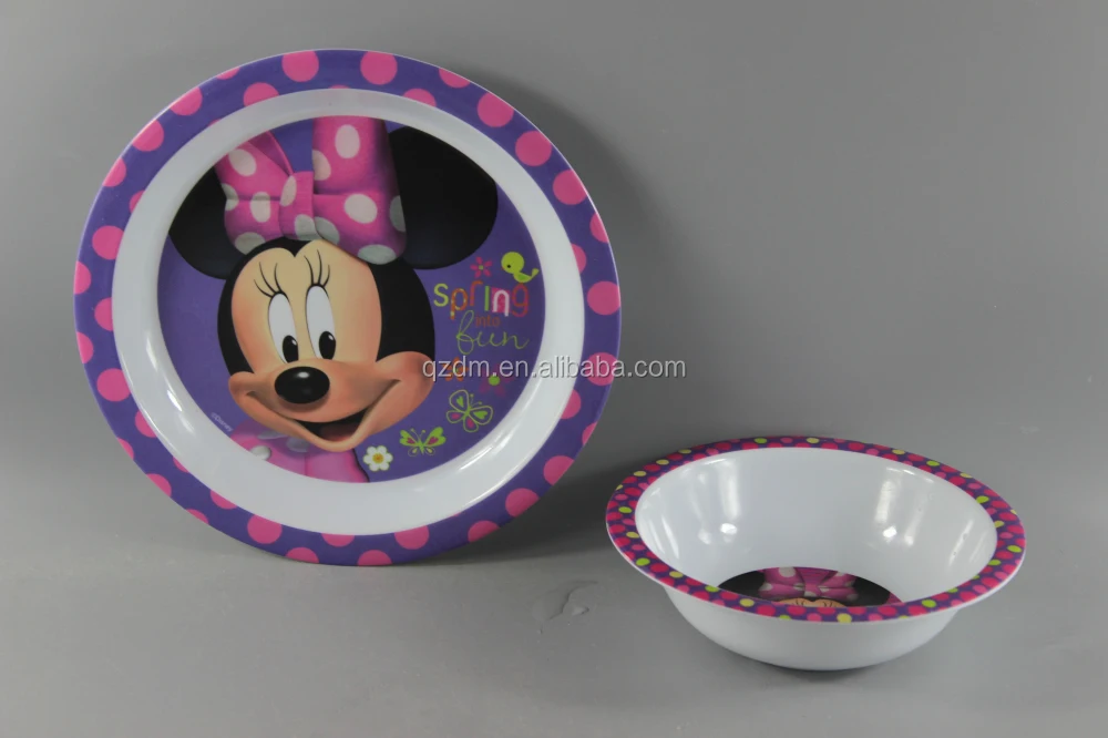 Hot Design Melamine Dinner Plates And Bowls For Kids