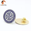 Company logo cheap gold metal badge lapel pin fashion design factory make pin backpack