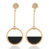China New Style Jewelry Top Design Surgical Steel Made Earring,Unique Long Chain Hanging Light Weight Gold Diy Earring