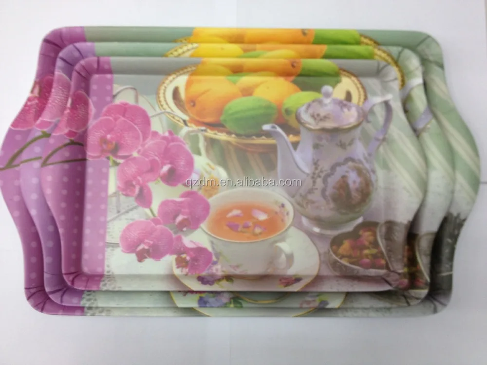 Yogon Melamine Tray set Homware tea tray set with handle