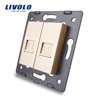 Livolo VL-C7-1TC-13 Wall Socket Accessory The Base of Computer Internet Socket RJ45 RJ11 Telephone Outlet