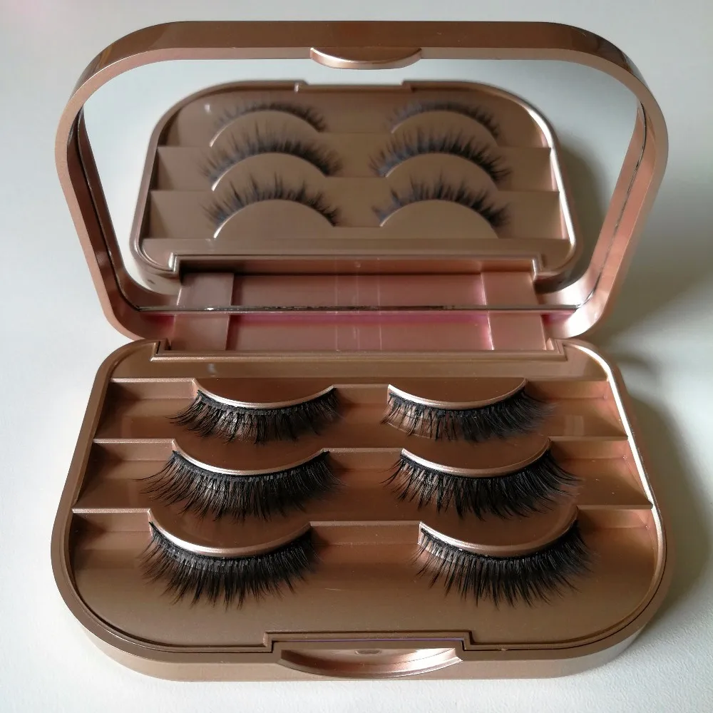 Wholesale Empty Custom Logo Acrylic False Eyelash Case With Mirror