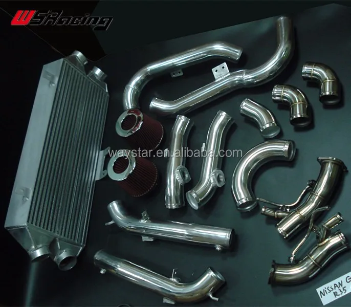 Performence Intercooler Kit For Nissan Gtr R35 Greddy Style Installed ...