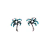 ed01124b Ins Style Tree Designs Green Crystal Cute Stud Korean Earrings