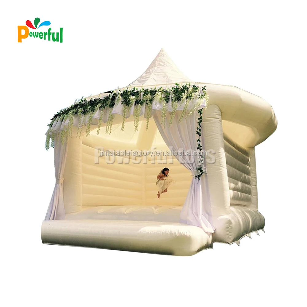 Inflatable Bouncy Castle White Bounce House For Wedding