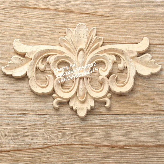 decorative carved wood rosettes wood applique and onlay/furniture parts