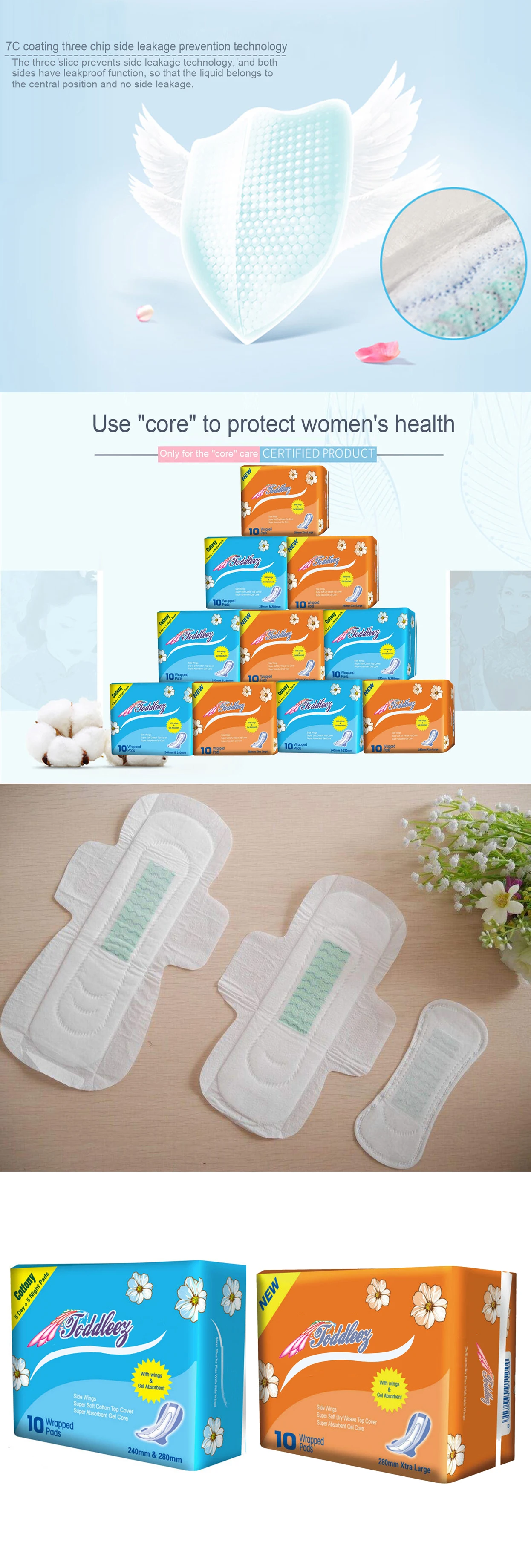 Disposable Sanitary Napkin Manufacturer China Buy 280mm/290mm/300mm