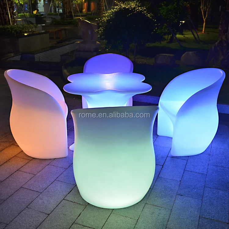 Waterproof Outdoor Glowing Led Light Up Table Patio Furniture Buy