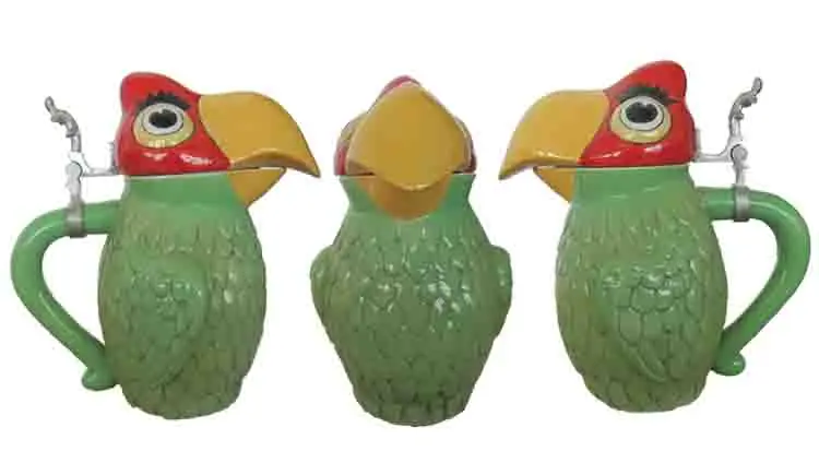 自定义 3d 动物鹦鹉 tiki 啤酒杯 6 盎司迷你啤酒杯