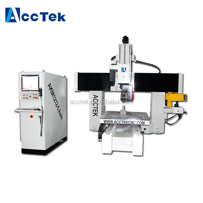 New produced cheap price cnc 5 axis AKM1212 for engraving 3d wood / cnc wood machinery