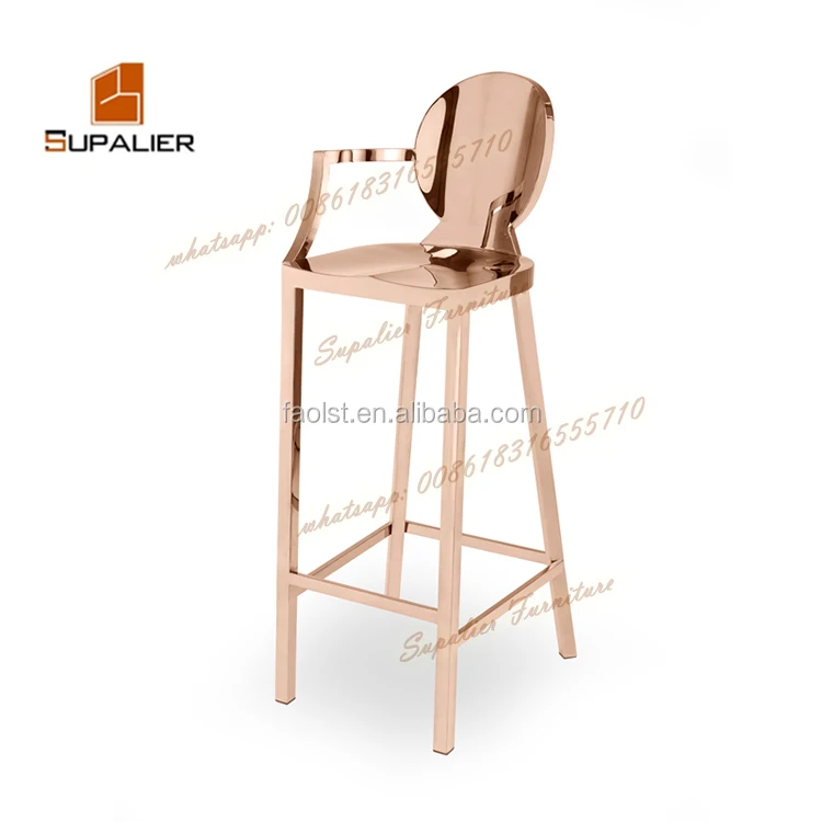 Wholesale Metal Stainless Steel 4 Leg Rose Gold Bar Stools Buy 4 Leg