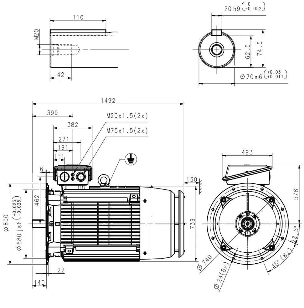 Abb Low Voltage M2bax 355kw 3phase Ac Induction Motors Asynchronous