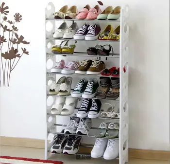 white shoe shelf closet