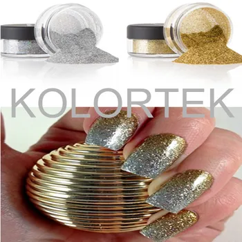 Silver Shimmer Nail Polish silver and gold color nail glitter powders shimmer glitters for nail polish