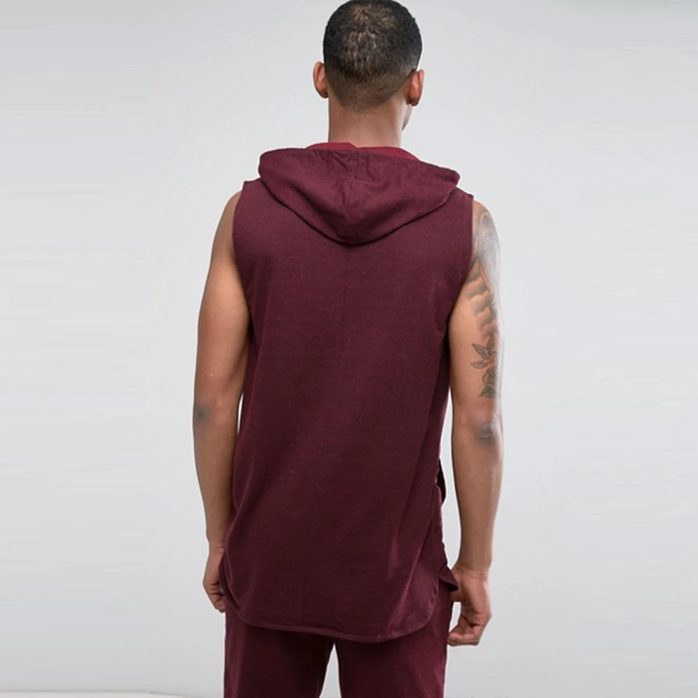 Wholesale Apparel Sport Wear Men Plain Curved Hem Basketball Sleeveless Hoodies Buy Basketball
