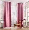 Quality assurance custom plain one side brush curtains pink
