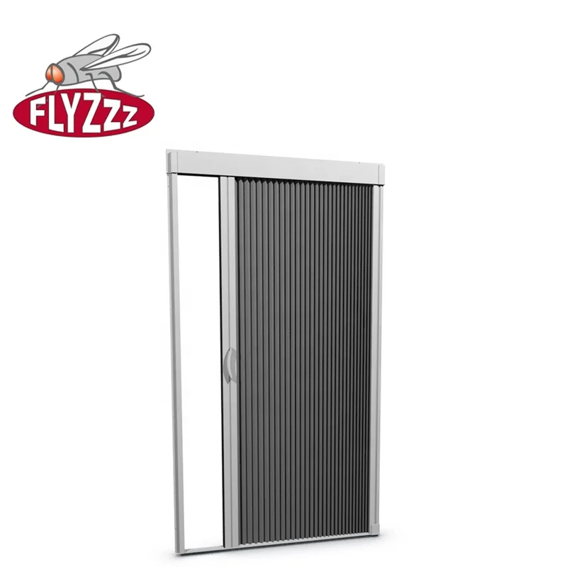Wholesale aluminum security mesh screen door retractable mesh plisse insect screen door