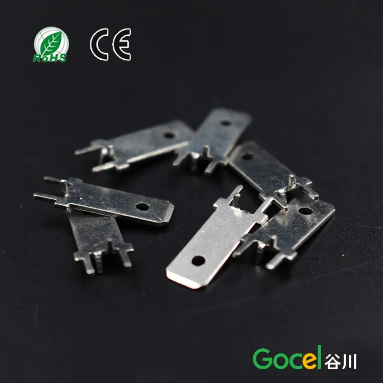 6.3 terminal,lengthen pcb terminal lug,PCB welding terminal with positioning DJ6113-6.3*0.8
