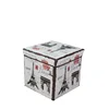 Mise Square Storage Film Covered Waterproof Folding Pouf Ottoman Stool