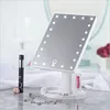 Cosmetic Folding Portable Compact Pocket With 16/22 LED Lights Makeup Mirror 360 Degree Rotation Touch Screen Make Up Tool