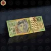 Hot Sale Australian colorful gold banknote Gold Plated 100 AUD Paper Money For Home Decor And Collection