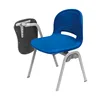 Fashion Bright Color Metal Base Office Training Room Adult Writing Chair with Writing Pad