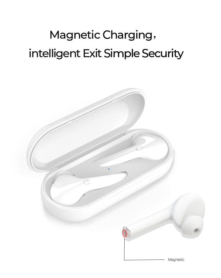 TWS BT V5.0 Earphone Wireless earbuds Noise cancelling headphone HIFi Earpieces With Mic For Iphone 7/8/X/XS