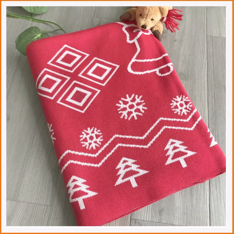 Christmas Knit Pattern Throw Blanket For Baby And Children Buy