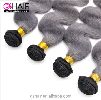 New Products Sew In Human Hair Weave 1b Grey Ombre Hair Buy Sew In Human Hair Weave 1b Grey Ombre Hair Gray Hair Weave Hair Weave In Bulk Product On