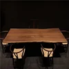 factory direct sell natural live edge square to round table top used for restaurant