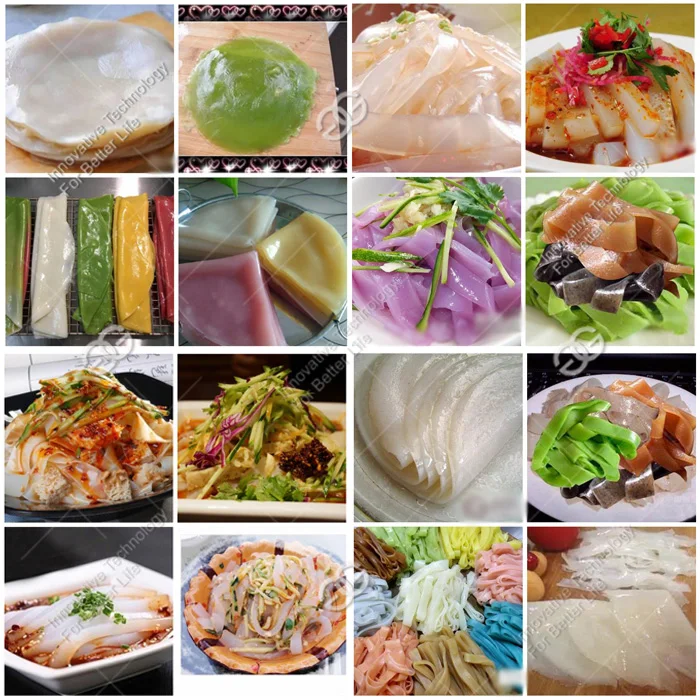 Industrial Pasta Sweet Potato Starch Sheet Liangpi Jelly Bean Maker Steamer Round Cold Noodle Making Machine