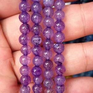 DIY Jewelry Making Supplies 2019 Wholesale Hot Product Natural Stone Purple Dragon Vein Agates Loose Round Beads