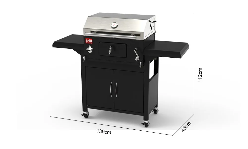 Indoor Or Outdoor Used Stainless Steel Rectangular Barbecue Charcoal Grill Sale Buy