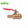 Pneumatic tools 8mm hose barb 1/4'' internal female thread ball valve copper joint pipe fitting